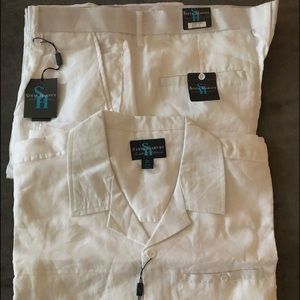 Men’s big and tall two-piece linen Suit